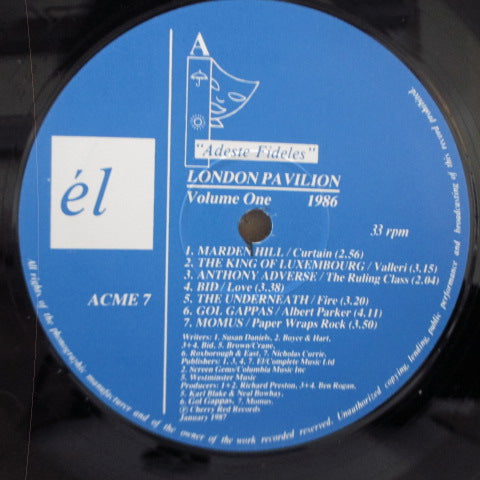 V.A. (90's UK ネオアコ〜インディポップ・コンピ) - London Pavilion Vol.1 (UK オリジナル LP+ブックレット/New 廃盤) 残少! '87年Élコンピ
