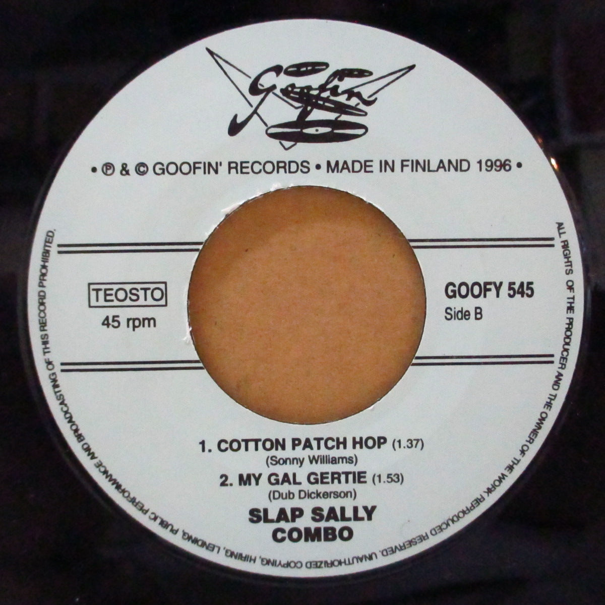 SLAP SALLY COMBO (スラップ・サリー・コンボ) - Cotton Patch Hop +3 (Finland オリジナル 7")