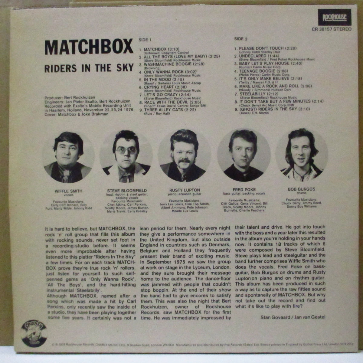 MATCHBOX (マッチボックス) - Riders In The Sky (UK Orig.LP)