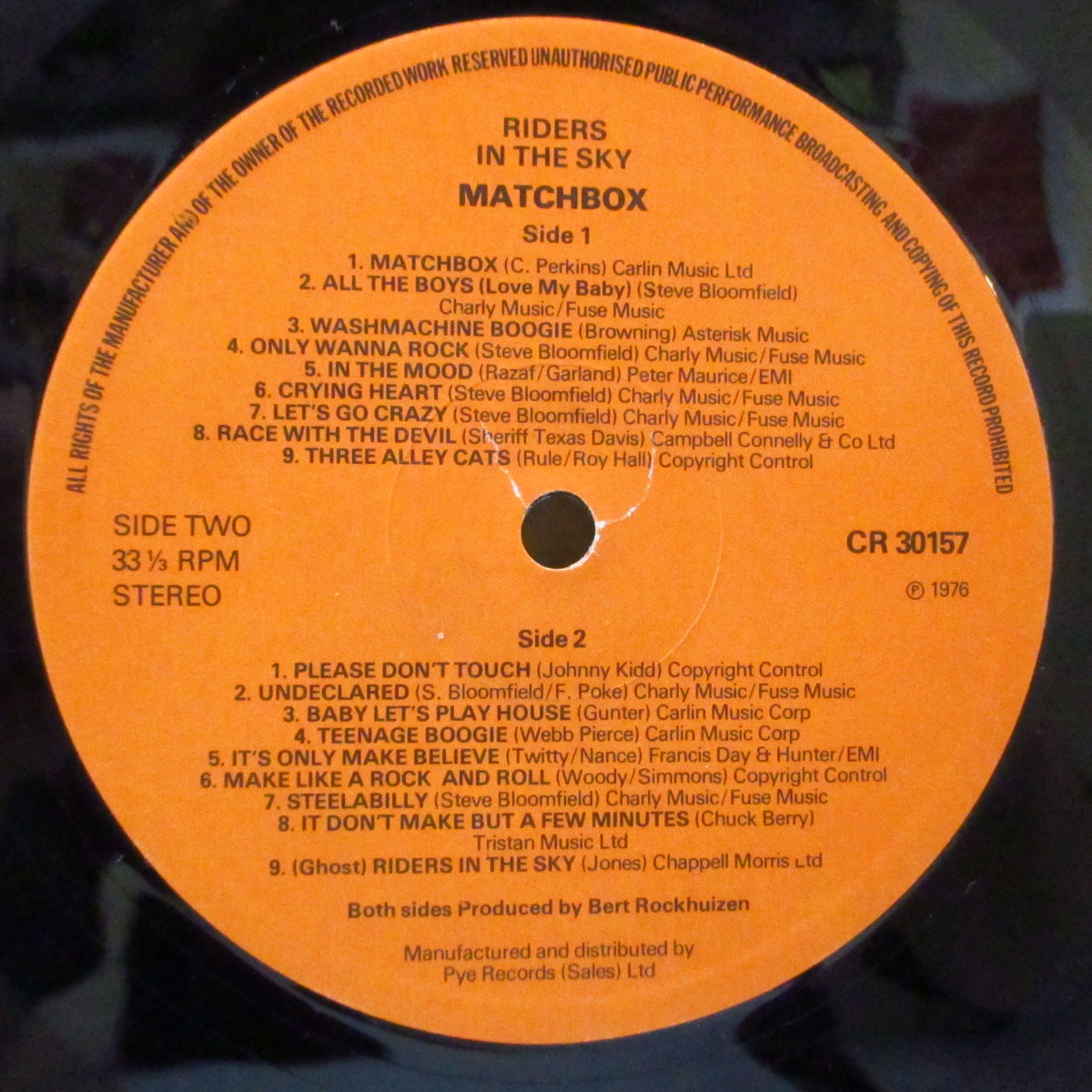 MATCHBOX (マッチボックス) - Riders In The Sky (UK Orig.LP)
