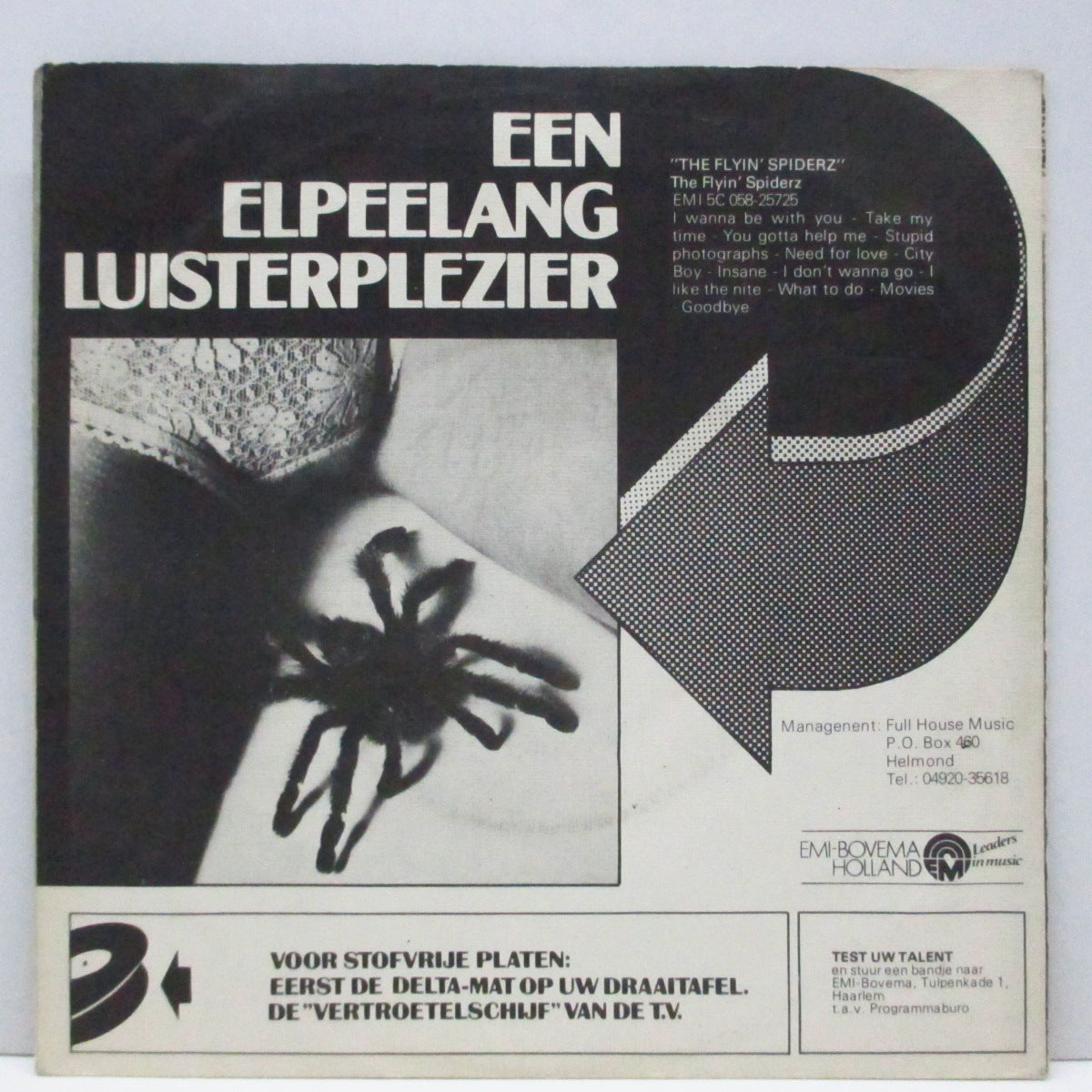 FLYIN' SPIDARZ, THE (ザ・フライイング・スパイダーズ) - Movies (Duch オリジナル 7"+ざら紙ジャケ)