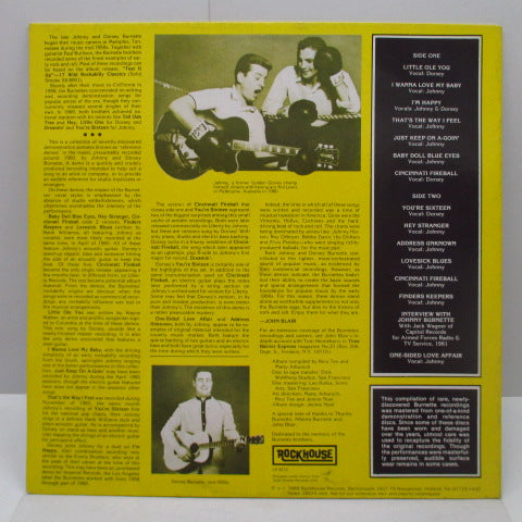 DORSEY & JOHNNY BURNETTE (ドーシー& ジョニー・バーネット) - Johnny & Dorsey Burnette