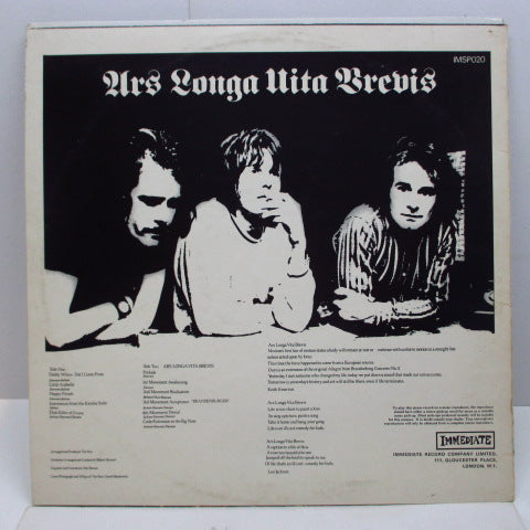NICE - Ars Longa Vita Brevis (UK 2nd Press Deep Pink Label/Matt CVR)