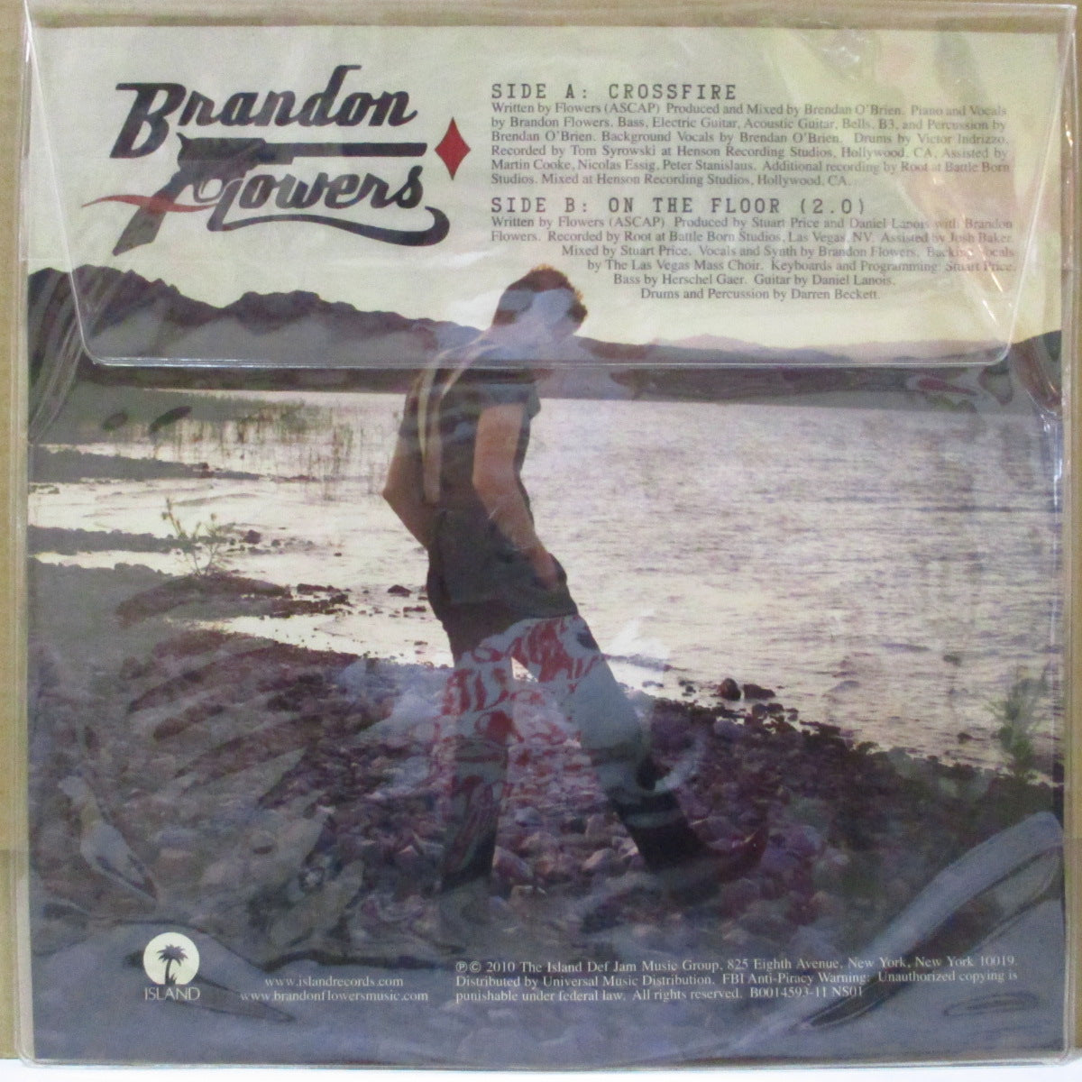 BRANDON FLOWERS (ブランドン・フラワーズ) - Crossfire (US 限定ピクチャー 10"+インサート,レアステッカー付きPVC)