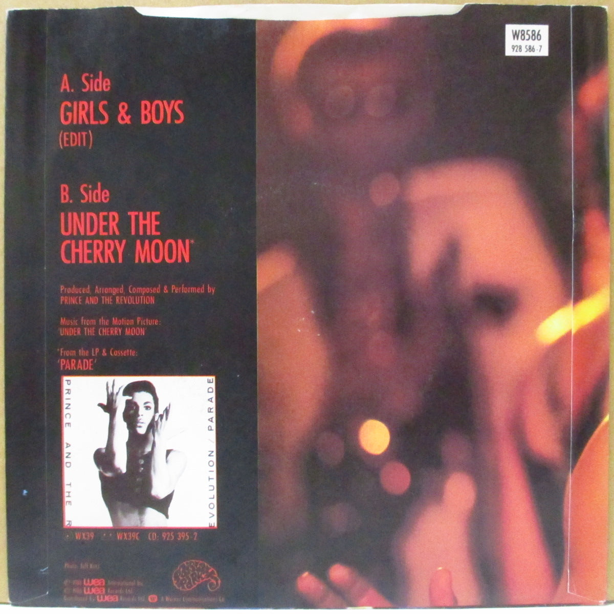 PRINCE And The Revolution (プリンス・アンド・ザ・レヴォリューション) - Girls & Boys (UK オリジナル・ペーパーラベ 7"+マット・ソフト紙ジャケ)