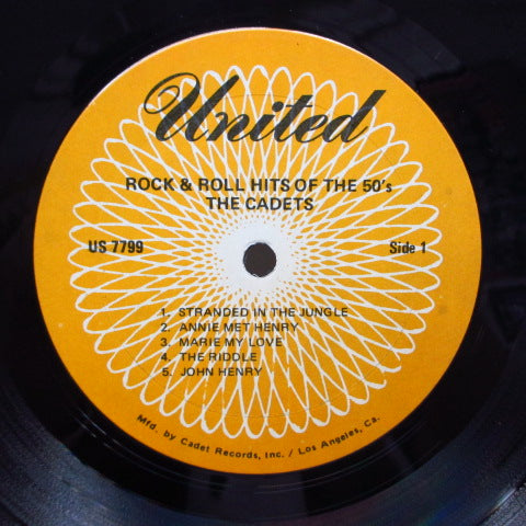 CADETS (カデッツ) - R&R Hits Of The 50's (70's Reissue Mono LP)