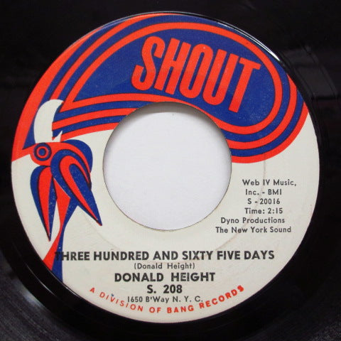 DONALD HEIGHT - 365 Days / I'm Willing To Wait (US Orig.)