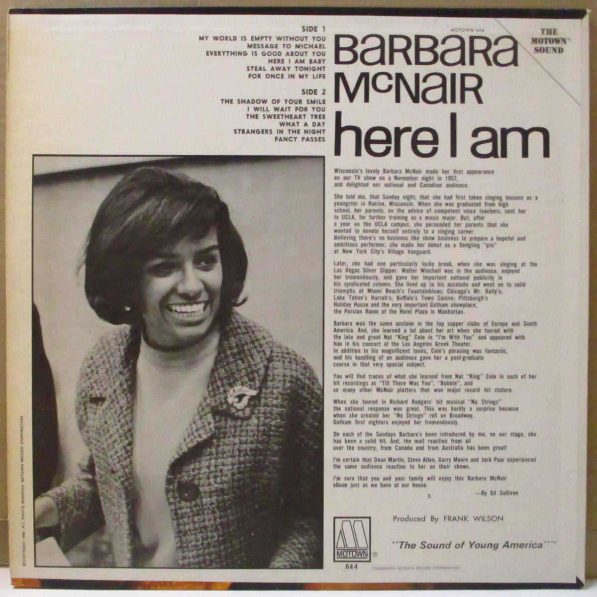 BARBARA MCNAIR (バーバラ・マクネアー) - Here I Am (US Orig.Stereo LP)
