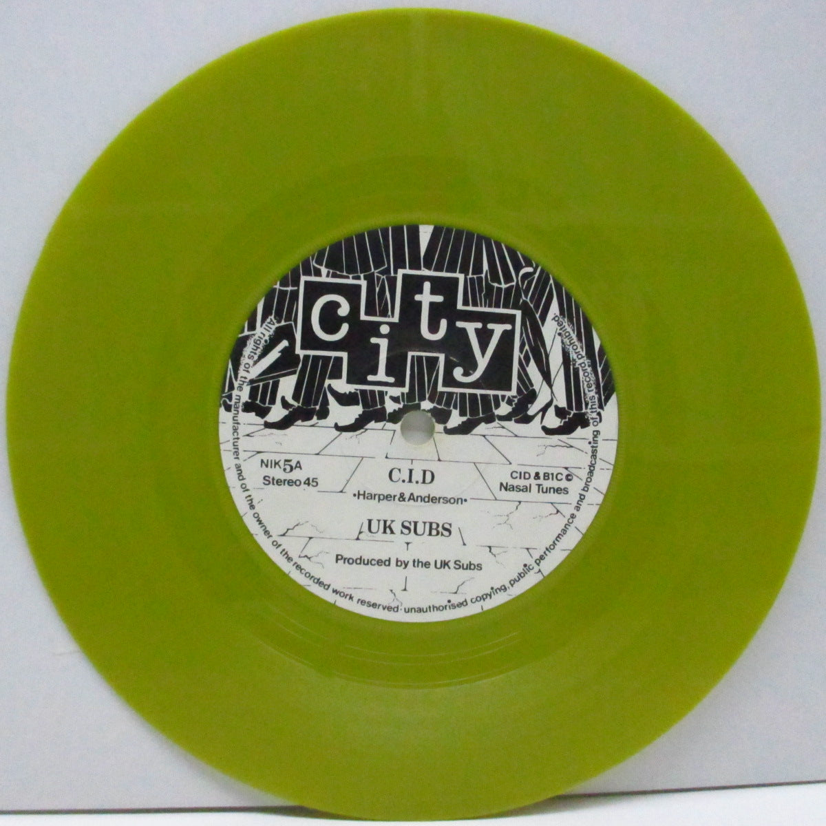 U.K. SUBS (U.K. サブス) - C.I.D. +2 (UK 初回オリジナル・オリーヴグリーンヴァイナル 7")