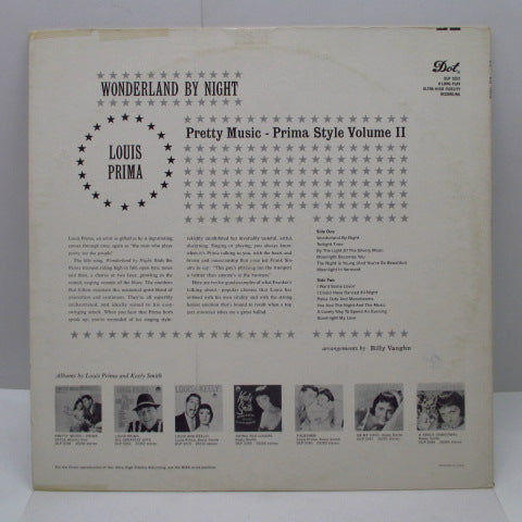 LOUIS PRIMA (ルイ・プリマ) - Wonderland By Night:Pretty Music Prima Style Vol.2 (US Orig.Mono LP)