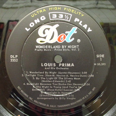 LOUIS PRIMA (ルイ・プリマ)  - Wonderland By Night：Pretty Music Prima Style Vol.2 (US Orig.Mono LP)