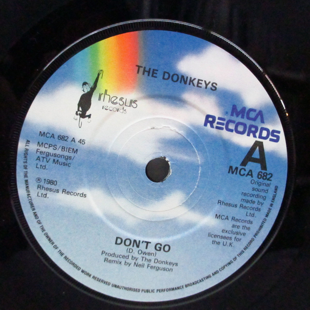 DONKEYS, THE (ザ ・ドンキーズ) - Don't Go (UK '81再発 7"+マット・ソフト紙ジャケ/MCA 682) 名作サードシングル!