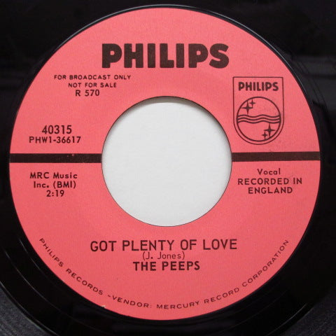 PEEPS - Got Plenty Of Love (US:PROMO+CS!)