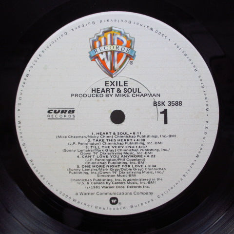 EXILE (エグザイル) - Heart & Soul (US Orig.LP)
