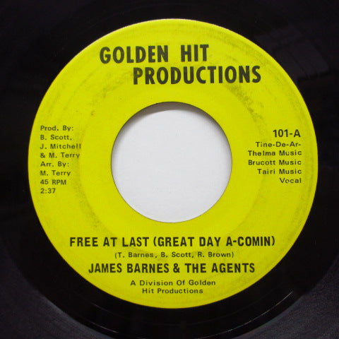 JAMES BARNES & THE AGENTS - Free At Last (Great Day A-Comin)