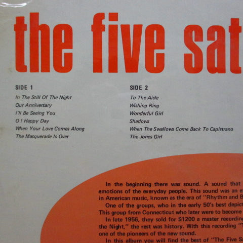 FIVE SATINS (ファイブ・サテンズ) - Best Of The Five Satins (US '71 オリジナル・ステレオ LP)