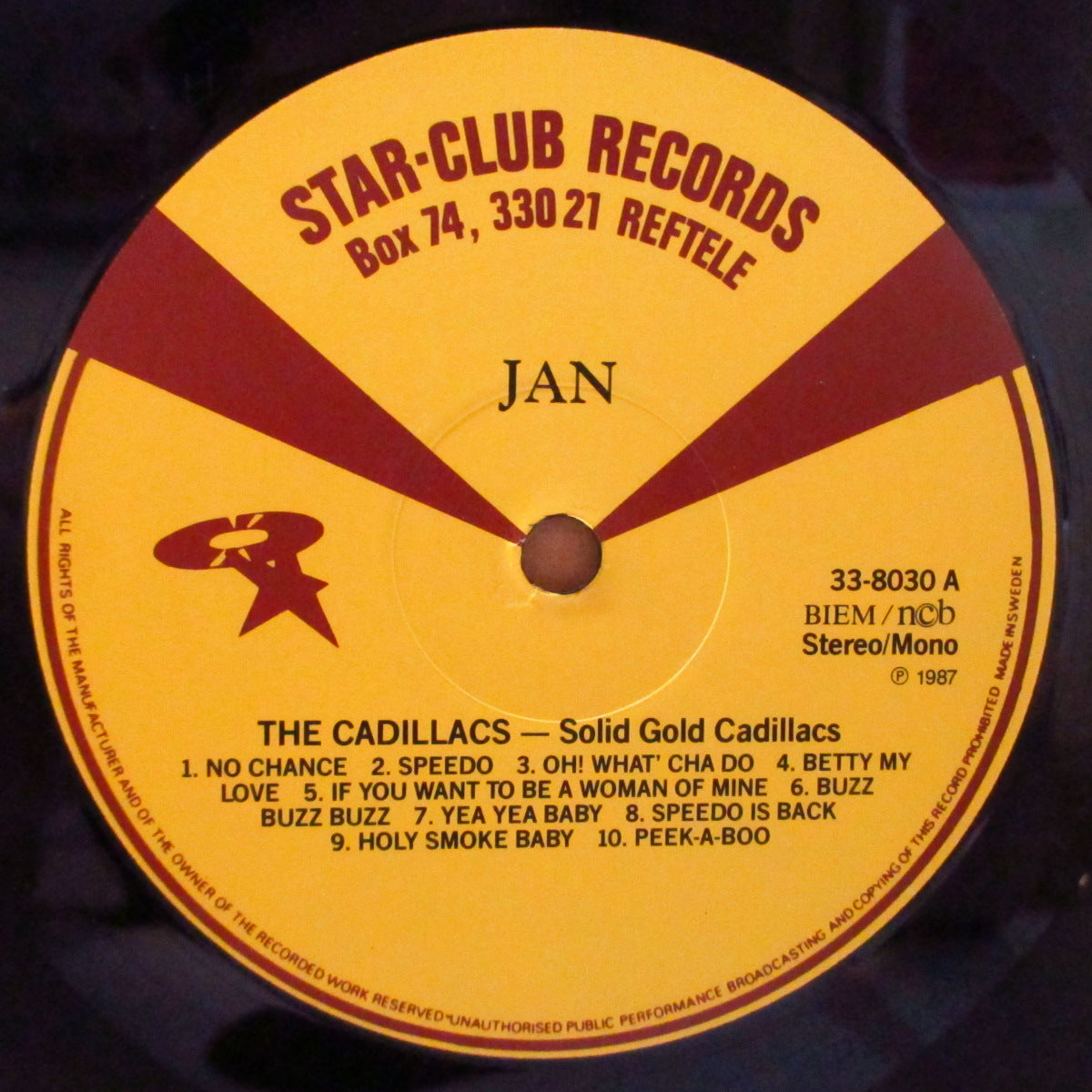 CADILLACS (キャディラックス) - The Solid Gold Cadillacs (Sweden Orig.LP)