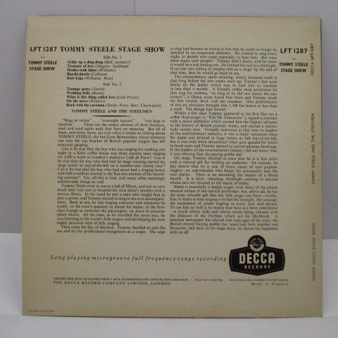 TOMMY STEELE & THE STEELMEN (トミー・スティール & ザ・スティールメン) - Stage Show (UK '81年正規限定再発モノラル10インチ LP)