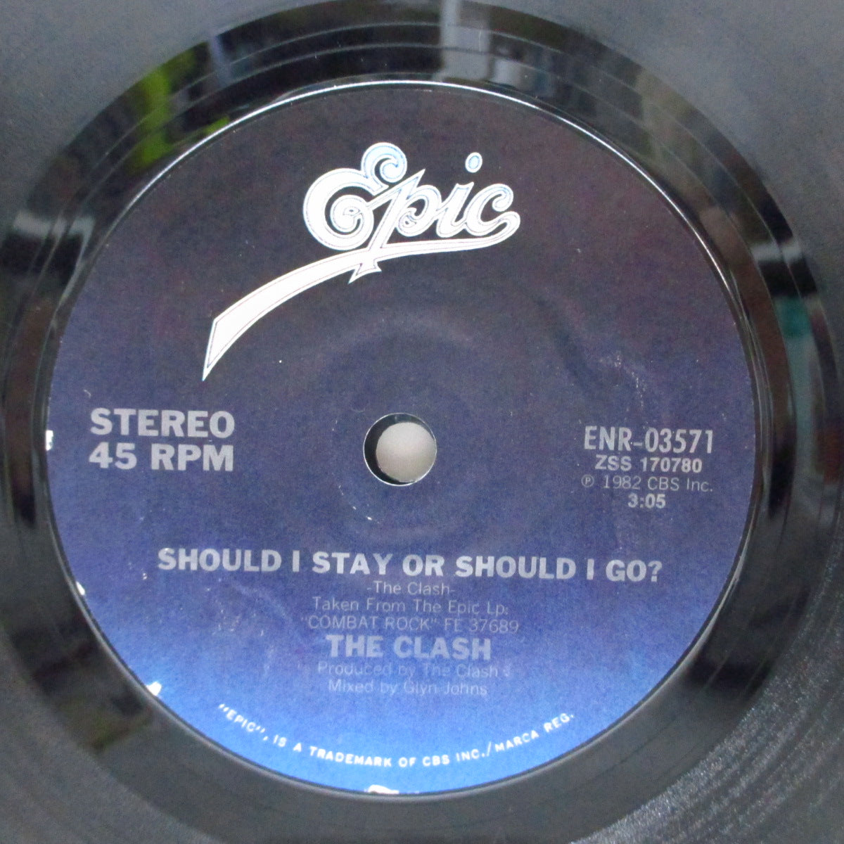 CLASH, THE (ザ・クラッシュ) - Should I Stay Or Should I Go (US 限定片面 7"/「Get The Hit!」ジャケ)