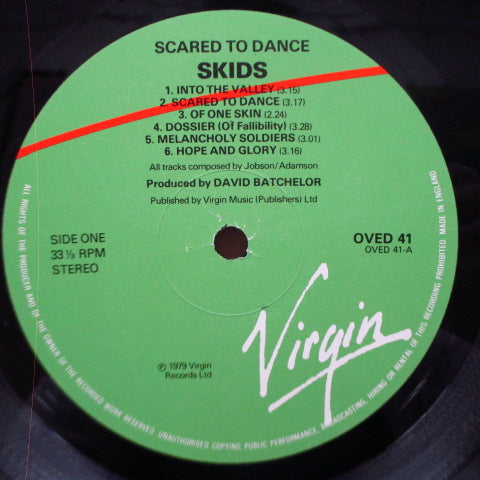 SKIDS (スキッズ) - Scared To Dance (UK Reissue LP)