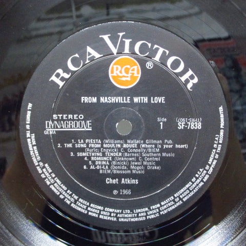 CHET ATKINS (チェット・アトキンス) - From Nashville With Love (UK Orig.Stereo LP/CS)