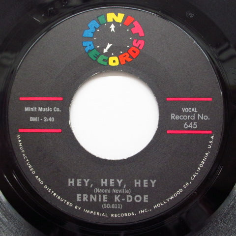ERNIE K-DOE - Love You The Best / Hey, Hey, Hey