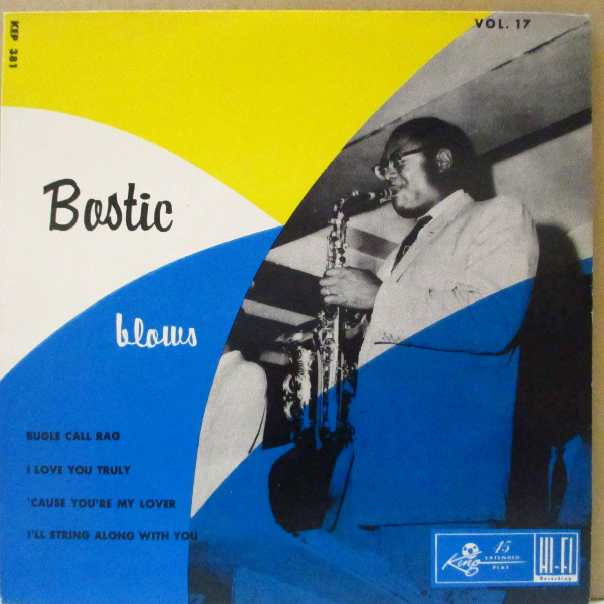 EARL BOSTIC (アール・ボスティック) - Bostic Blows (US Orig.4-Track 7"EP+PS)