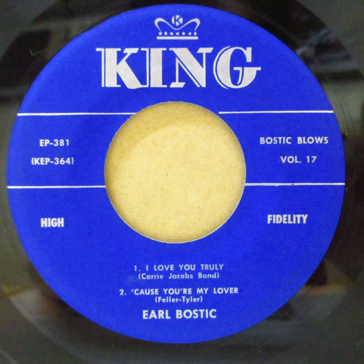 EARL BOSTIC (アール・ボスティック) - Bostic Blows (US Orig.4-Track 7"EP+PS)