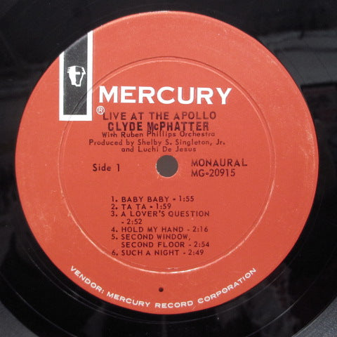 CLYDE McPHATTER-Live At The Apollo (US: Orig.MONO)