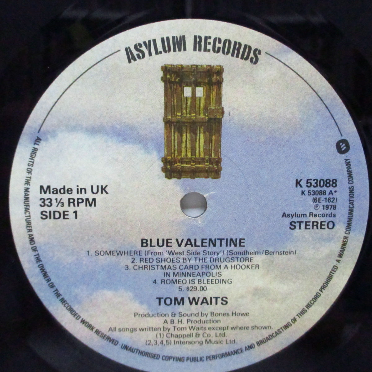 TOM WAITS (トム・ウェイツ) - Blue Valentine (UK オリジナル LP/GS)