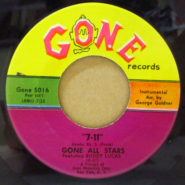 GONE ALL STARS feat. Buddy Lucas (ゴーン・オール・スターズ)  - 7-11 / Down Younder Rock (60's Reissue Color Label)
