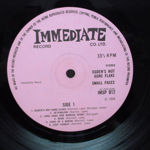 SMALL FACES (スモール・フェイセス) - Ogden's Nut Gone Flake (UK 2nd Press Light Pink Lbl.Stereo LP/Circular GS)