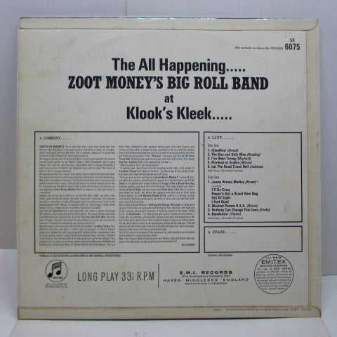 ZOOT MONEY'S BIG ROLL BAND (ズート・マネーズ・ビッグ・ロール・バンド) -Zoot ! (UK オリジナル「モノラル」LP/表面コーティング3面折り返し有りジャケ)