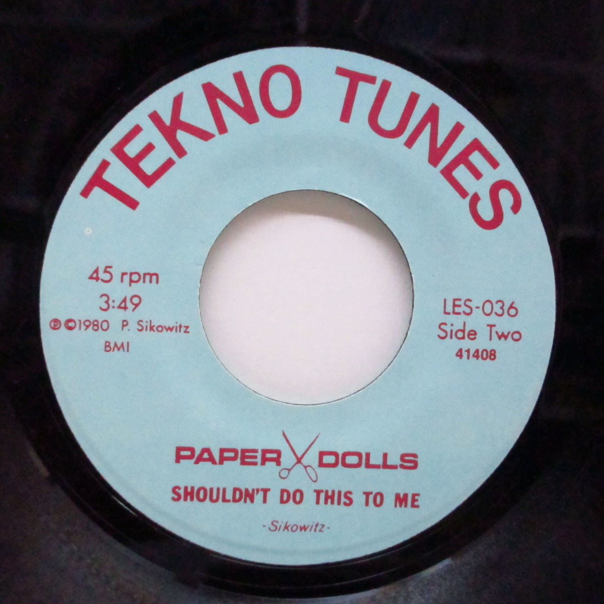 PAPER DOLLS (ペーパー・ドールズ) - I Shouldn't Do This To Me (US Orig.7")