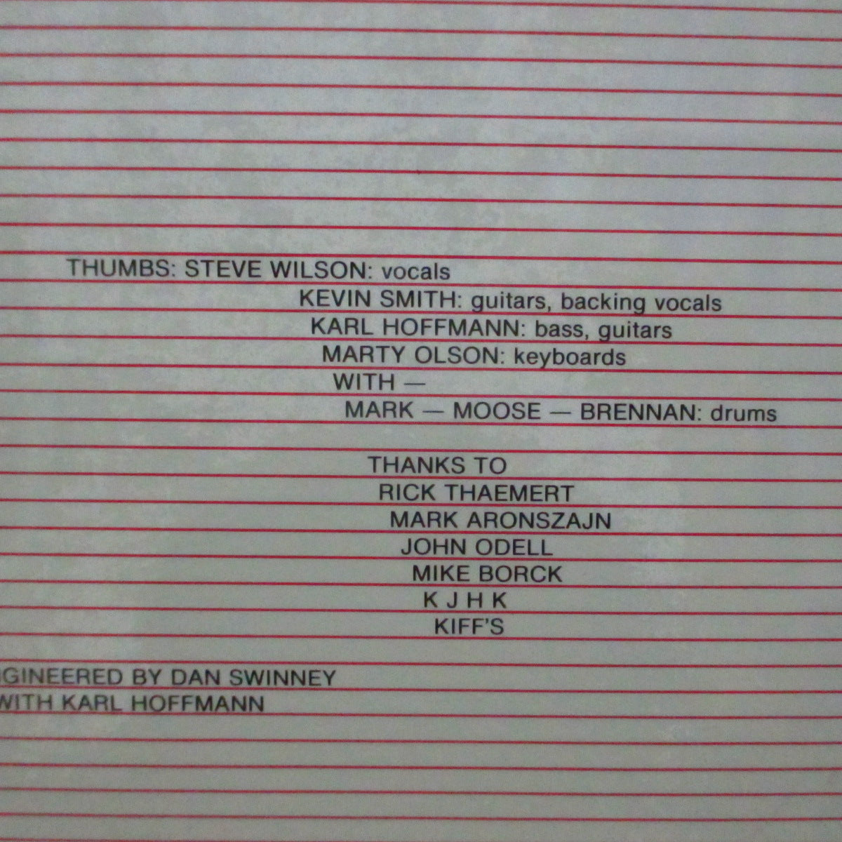 THUMBS (サムズ) - S.T. (US Orig.LP/SEALED)