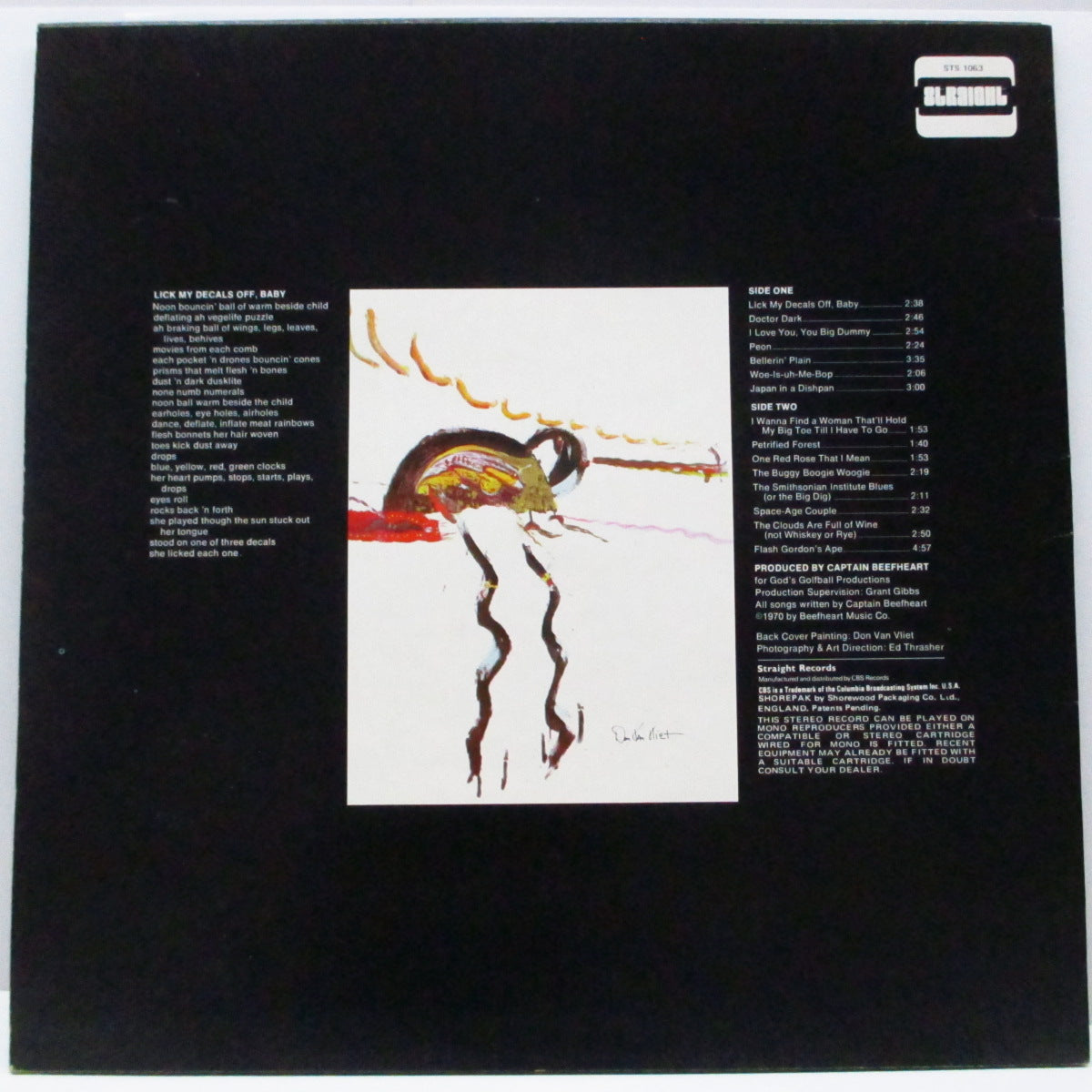 CAPTAIN BEEFHEART & The Magic Band (キャプテン・ビーフハート & ザ ・マジック・バンド) - Lick My Decals Off, Baby (UK オリジナル「ピンクラベ」LP/ STS 1063)