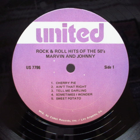 MARVIN & JOHNNY - Rock 'N' Roll Hits Of The 50's (US 70's Re Stereo LP)