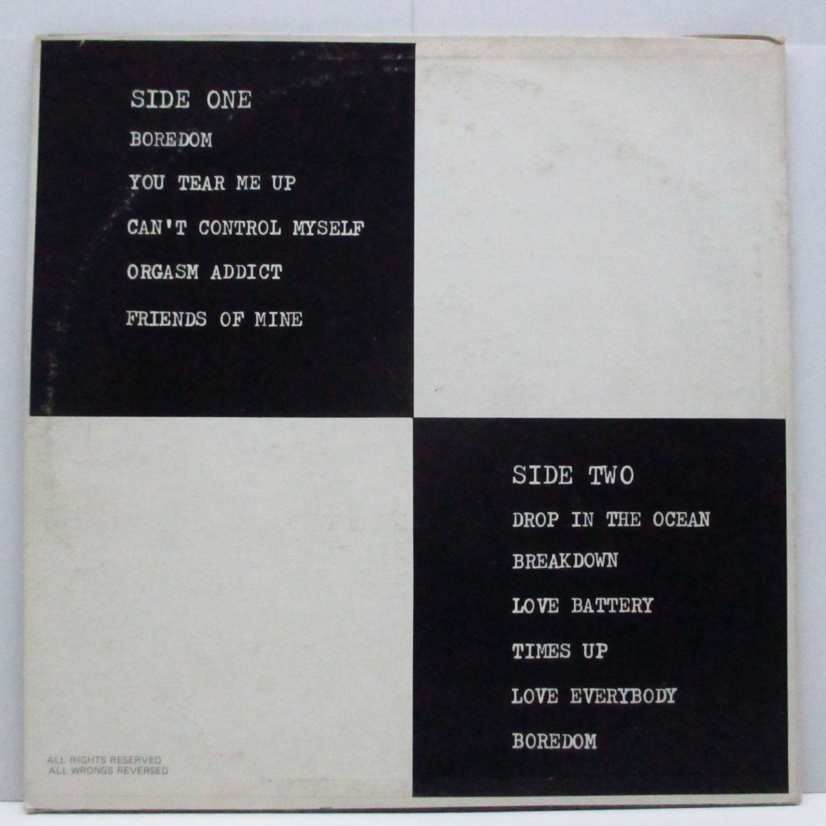 BUZZCOCKS feat.Howard Devoto (バズコックス feat. ハワード・デヴォート) - Time's Up (US '78 Reissue LP+Black & White CVR/Smilin' Ears 7709)