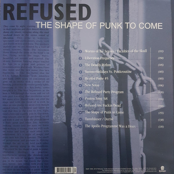 REFUSED (リフューズド) - The Shape Of Punk To Come (EU 限定復刻再発180グラム重量 2xLP/NEW)