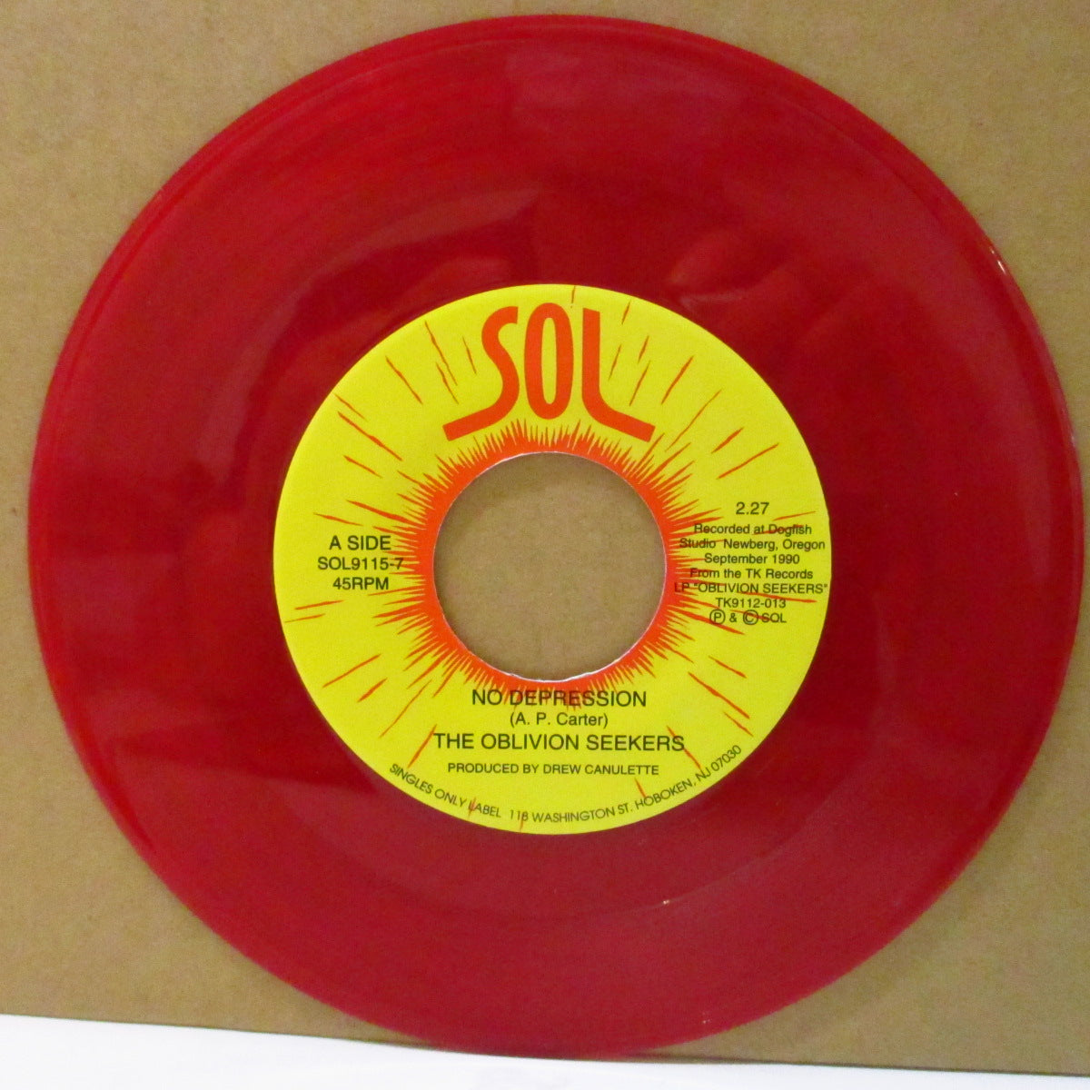 OBLIVION SEEKERS (オブリヴィオン・シーカーズ) - There's No Depression In Heaven (US Ltd.Red Vinyl 7")