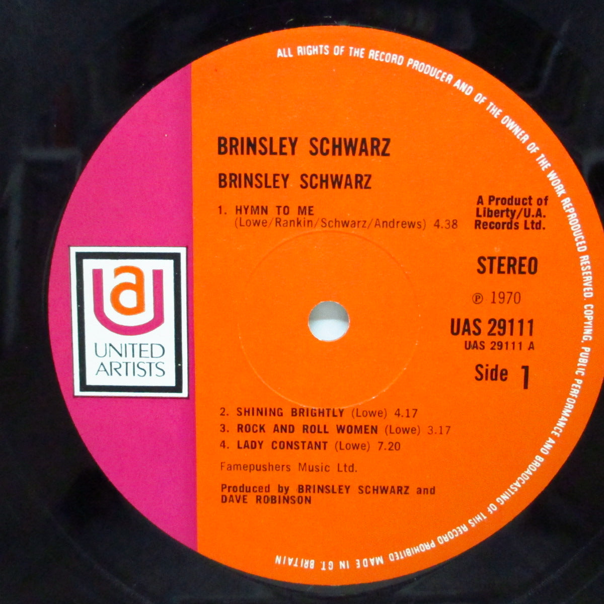 BRINSLEY SCHWARZ (ブリンズリー・シュウォーツ) - Brinsley Schwarz (1st) (UK オリジナル LP/ざら紙見開きジャケ)