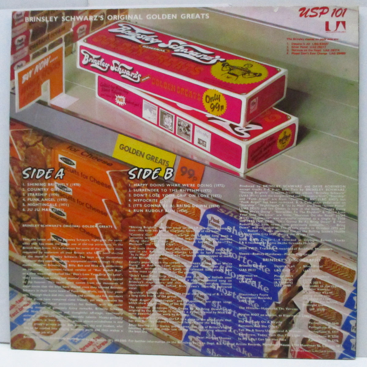 BRINSLEY SCHWARZ (ブリンズリー・シュウォーツ) - Original Golden Greats (UK オリジナル LP/エンボスCVR)