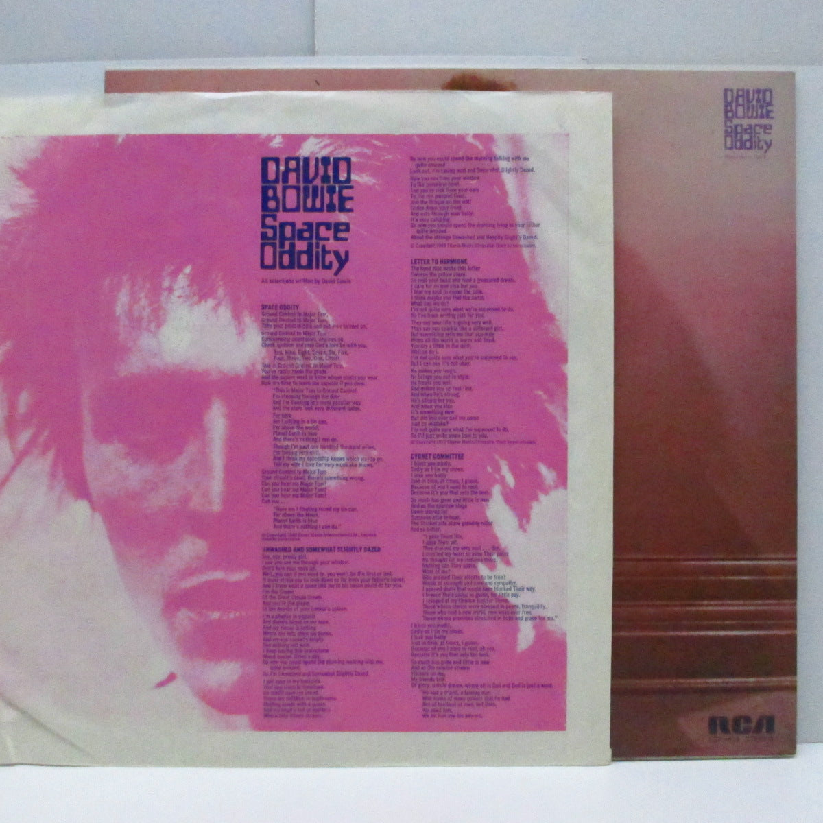 DAVID BOWIE (デヴィッド・ボウイ) - Space Oddity (UK '72 初回再発オレンジラベ LP+インナー/ポスター欠)