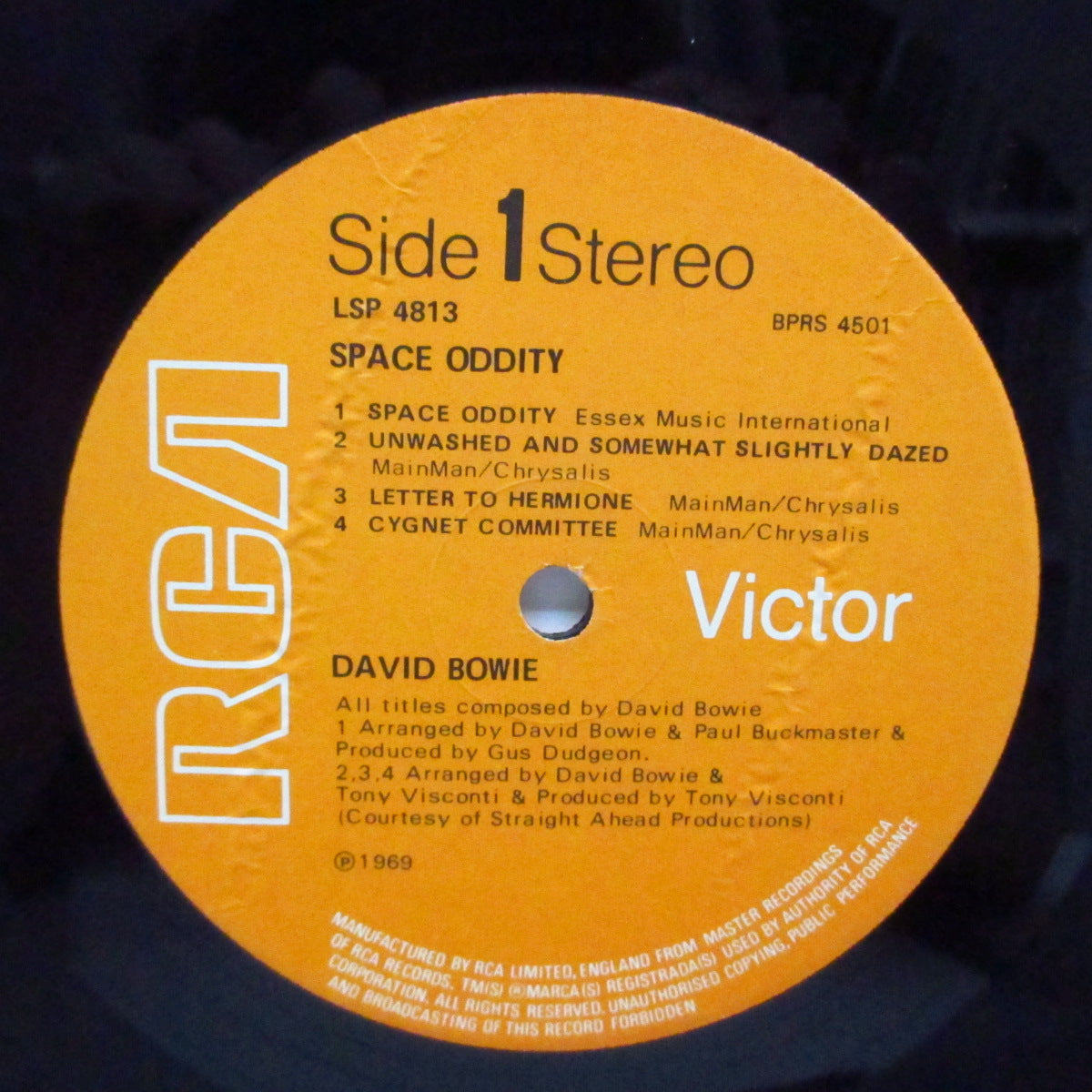 DAVID BOWIE (デヴィッド・ボウイ) - Space Oddity (UK '72 初回再発オレンジラベ LP+インナー/ポスター欠)
