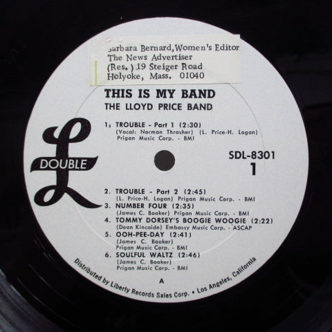 LLOYD PRICE (ロイド・プライス) - This Is My Band (US:Orig.STEREO)
