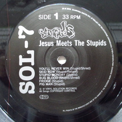 STUPIDS (ストゥーピッズ) - Jesus Meets The Stupids (UK オリジナル LP/インサート無) '88年4th アルバム!