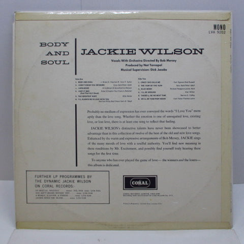 JACKIE WILSON (ジャッキー・ウィルソン) - Body And Soul (UK Orig.MONO/CFS)