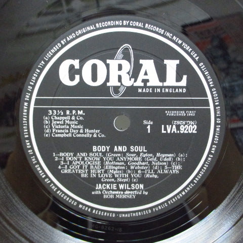 JACKIE WILSON (ジャッキー・ウィルソン) - Body And Soul (UK Orig.MONO/CFS)