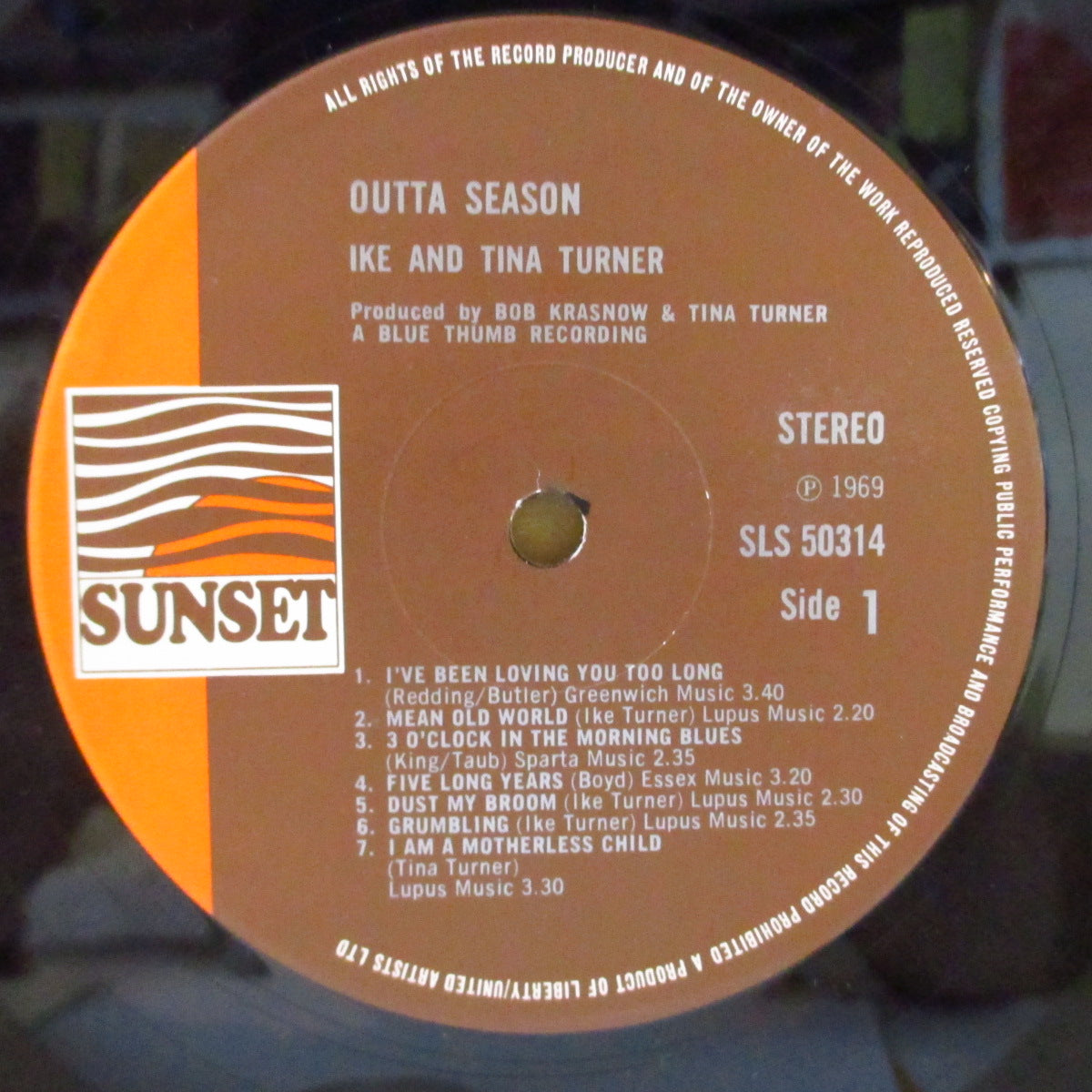 IKE & TINA TURNER (アイク&ティナ・ターナー) - Outta Season (UK 60's サンセット社再発ステレオ LP)