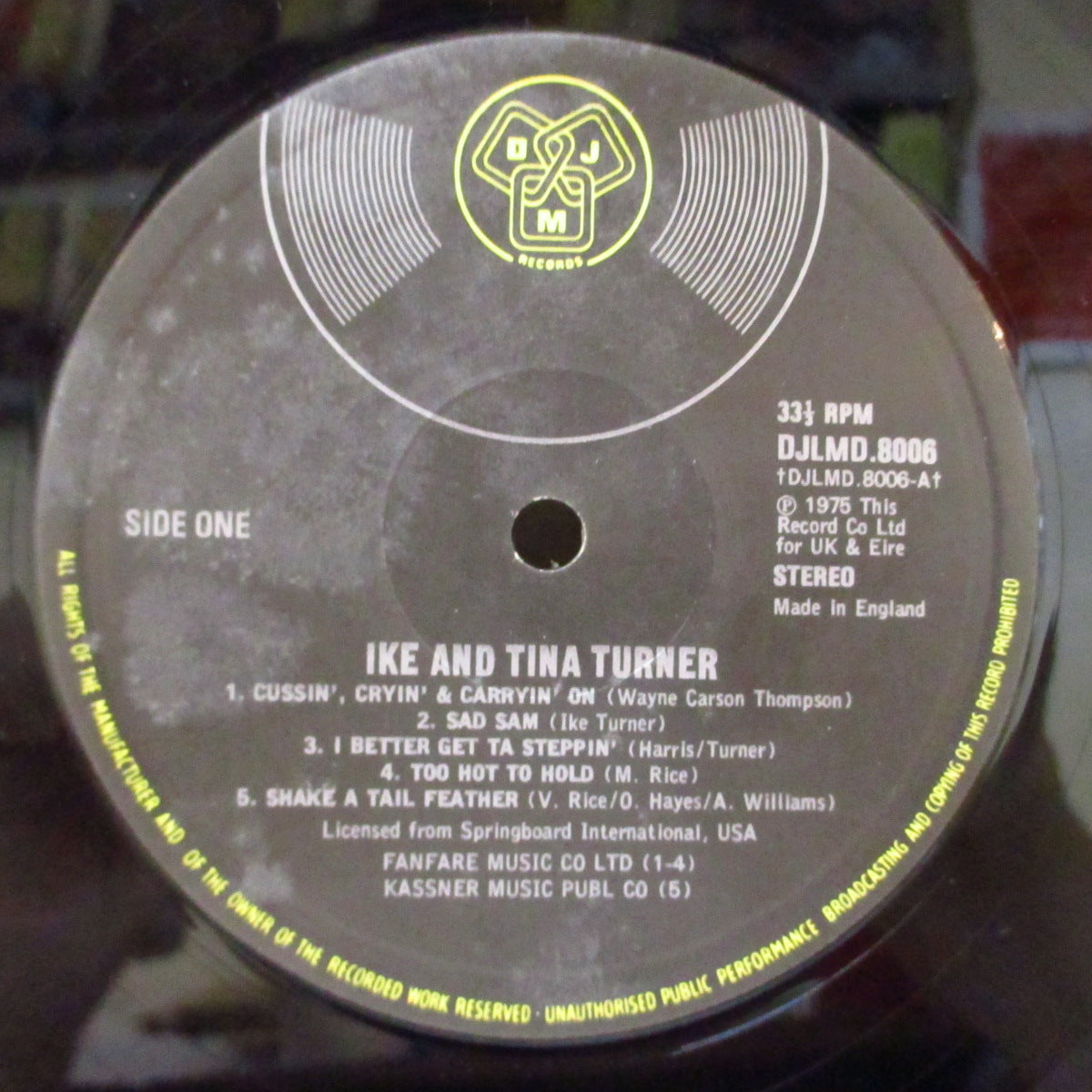 IKE & TINA TURNER (アイク&ティナ・ターナー) - Souled From The Vaults (UK '69 Orig.オリジナル「紫ラベ」12曲入りステレオ LP/表面コーティングジャケ)